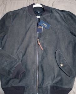 Ralph Lauren Polo Men's Bomber Jacket Goat Suede size Medium